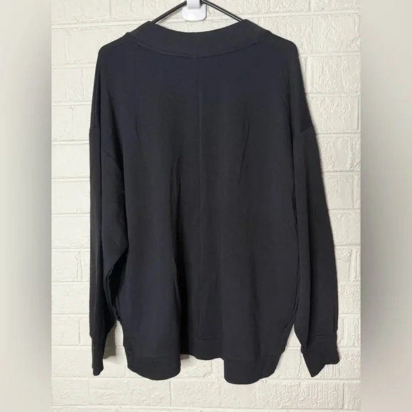 NWT ALL IN MOTION Women's Open Front French Terry Cardigan Thumbholes Sz S ✨ - Picture 7 of 8